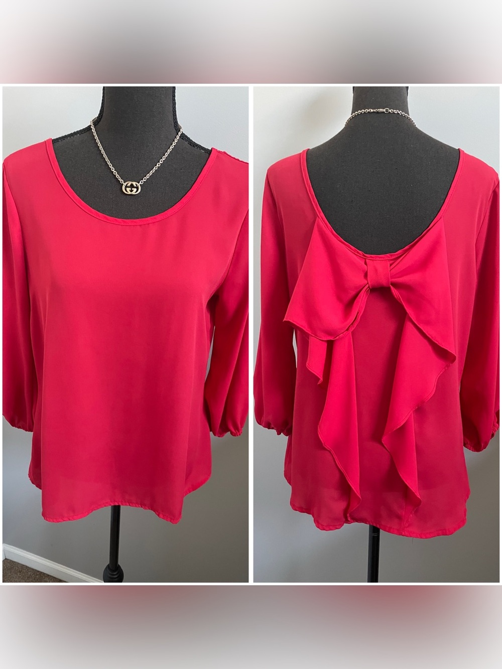 Red Bow Blouse